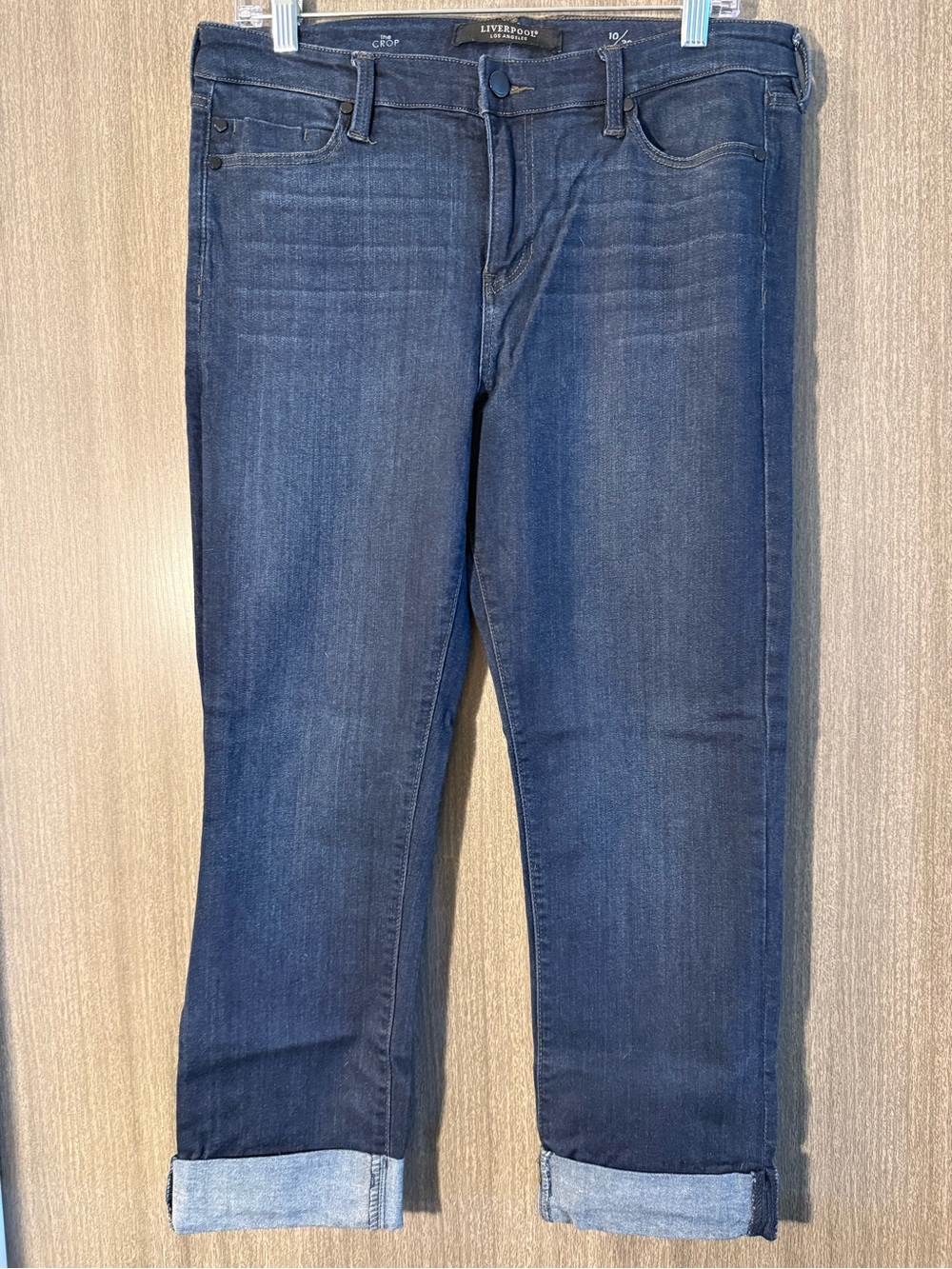 Liverpool Navy Blue Rolled Hem Jeans